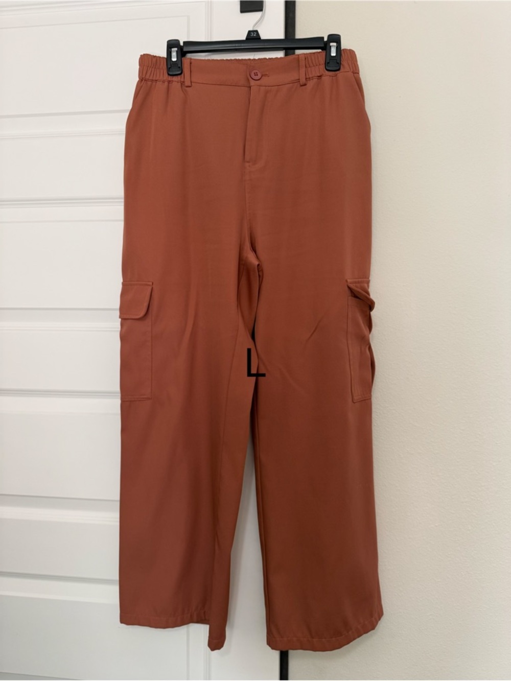 Men's Cargo Pants in Rust - Casual Straight Leg